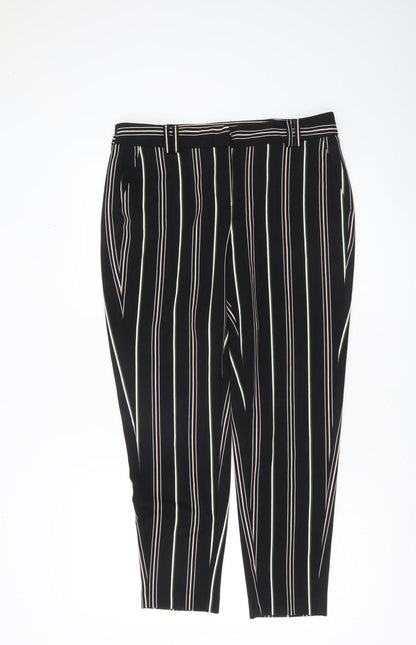 Womens UK Size 12 Dorothy Perkins Slim Fit BusinessCasualWorkwear Black Trousers