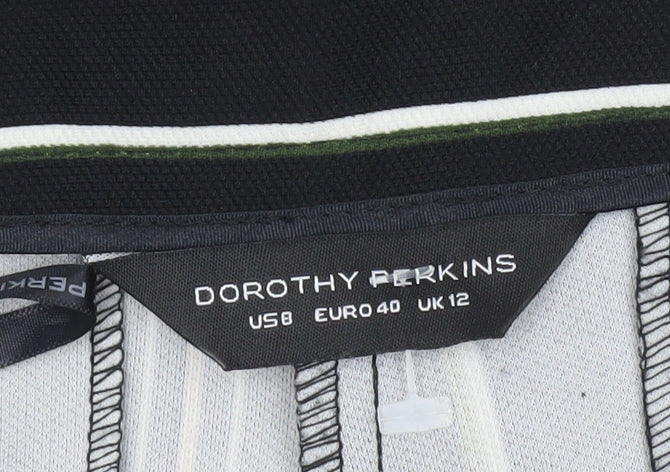 Womens UK Size 12 Dorothy Perkins Slim Fit BusinessCasualWorkwear Black Trousers