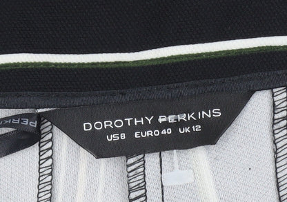 Womens UK Size 12 Dorothy Perkins Slim Fit BusinessCasualWorkwear Black Trousers