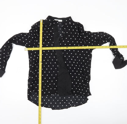 Womens UK Size XS MNG Black Basic Button-Up