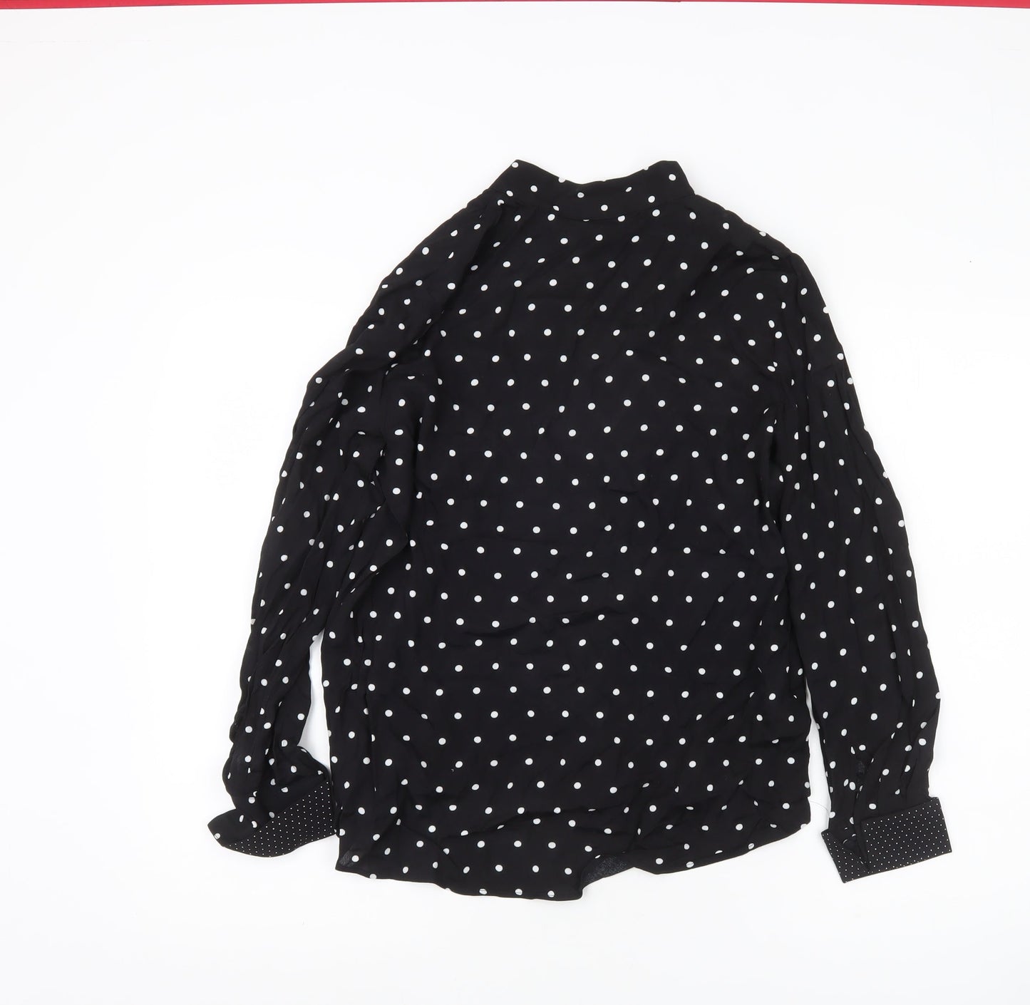 Womens UK Size XS MNG Black Basic Button-Up