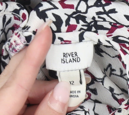 River Island Women’s Multicoloured Floral Slip Dress Size 12 Midi