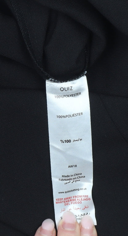 Quiz Women’s Black Strapless Wide-Leg Jumpsuit Size 10