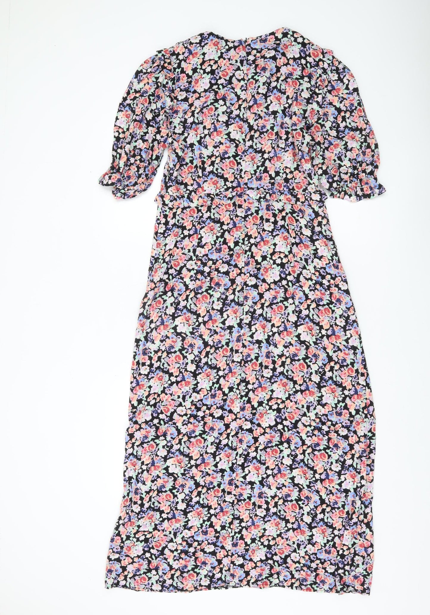 Nobody's Child Women’s Multicoloured Floral Midi A-Line Dress UK 10