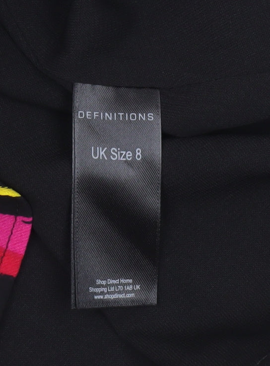 Definitions Womens Multicoloured Floral A-Line Dress Size 8