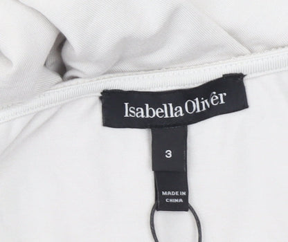 Isabella Oliver Women White Sequin Maternity Camisole Tank Top M