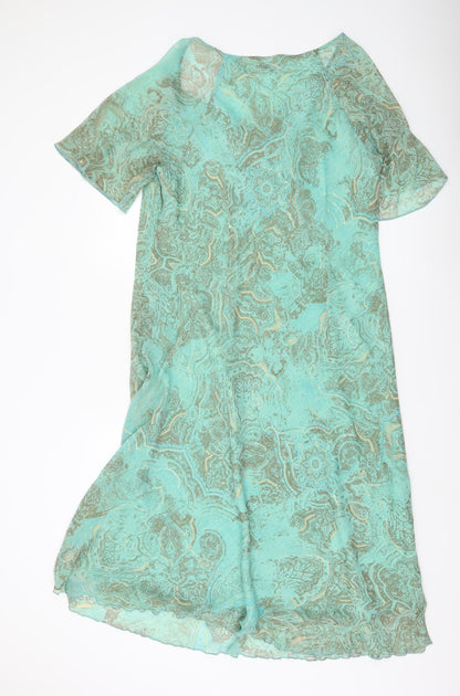 Bonmarché Women’s Green Paisley A-Line Knee Length Dress Size 18