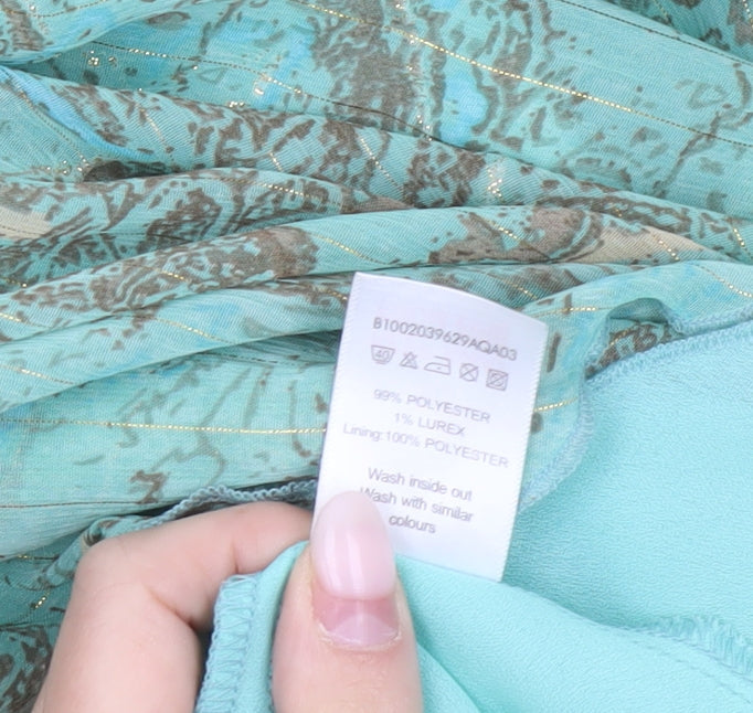 Bonmarché Women’s Green Paisley A-Line Knee Length Dress Size 18