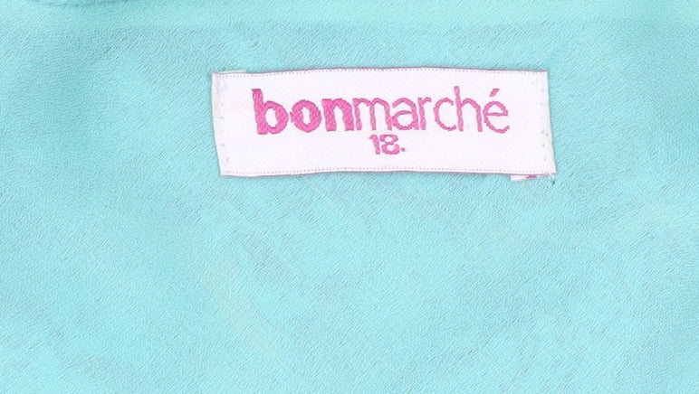 Bonmarché Women’s Green Paisley A-Line Knee Length Dress Size 18