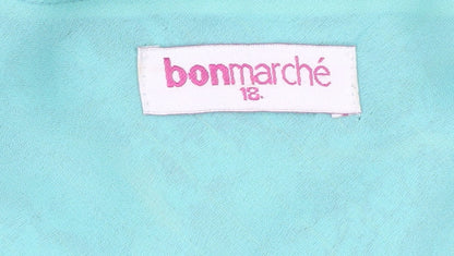 Bonmarché Women’s Green Paisley A-Line Knee Length Dress Size 18