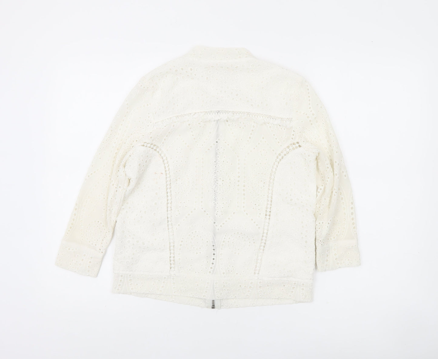 Womens UK Size 6 River Island White Tunic Button-Up