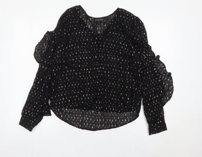 Womens UK Size 10 Phase Eight Black Tunic Blouse
