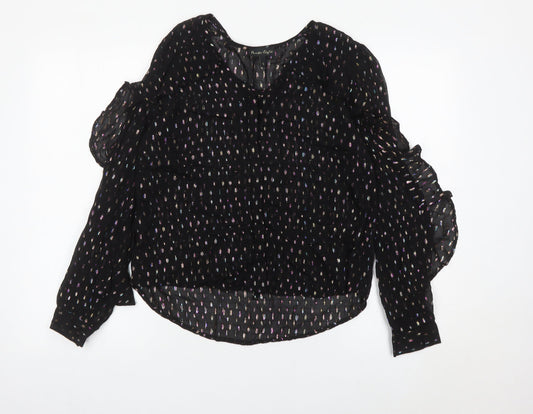 Womens UK Size 10 Phase Eight Black Tunic Blouse