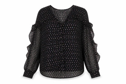Womens UK Size 10 Phase Eight Black Tunic Blouse