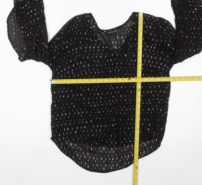 Womens UK Size 10 Phase Eight Black Tunic Blouse