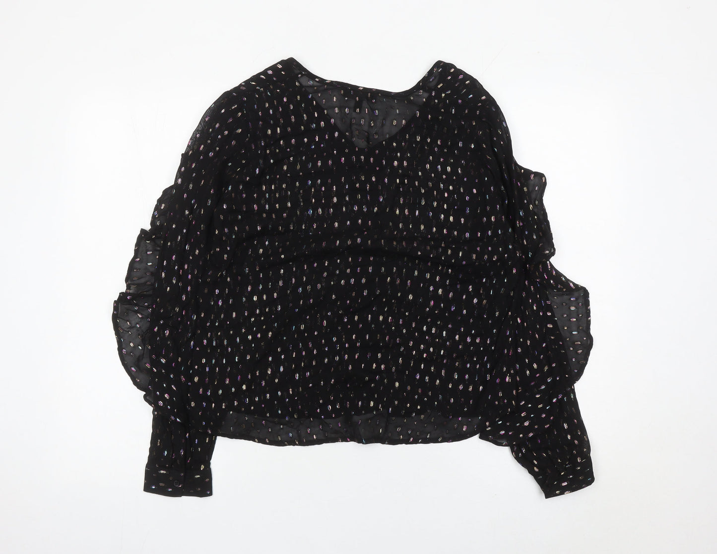 Womens UK Size 10 Phase Eight Black Tunic Blouse