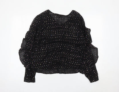 Womens UK Size 10 Phase Eight Black Tunic Blouse