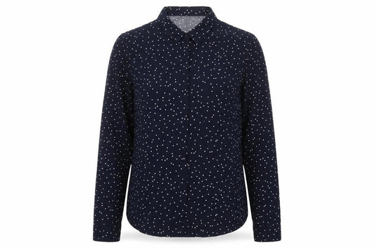 Womens UK Size M Bershka Blue Classic Button-Up
