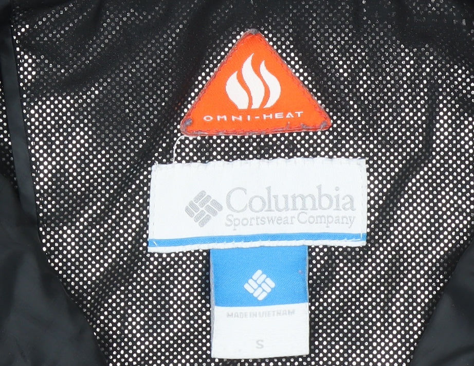 Columbia Womens Black Long Puffer Coat S Hooded Quilted Winter