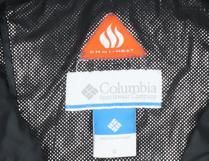 Columbia Womens Black Long Puffer Coat S Hooded Quilted Winter