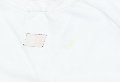 Tommy Sport Mens White M Pullover Sweatshirt Crew Neck Logo
