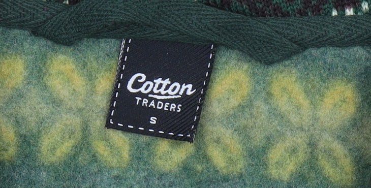 Mens UK Size S Cotton Traders Green Pullover Sweatshirt