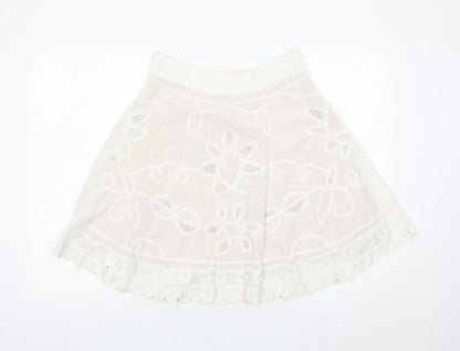 Womens UK Size 8 Reiss A-Line Lace Skirt