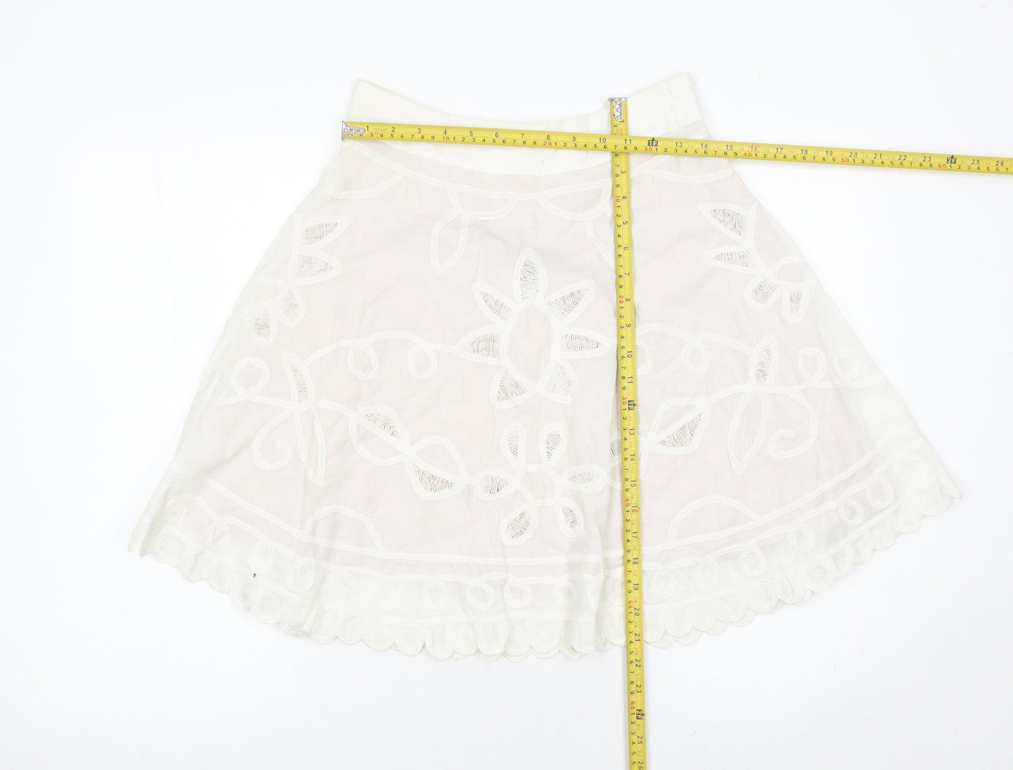 Womens UK Size 8 Reiss A-Line Lace Skirt