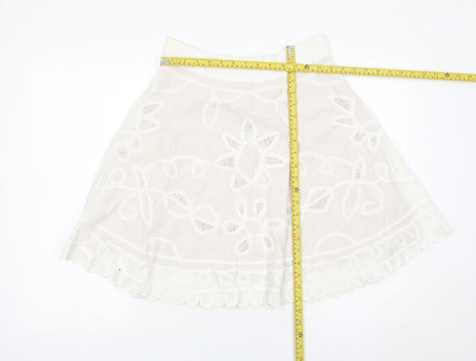 Womens UK Size 8 Reiss A-Line Lace Skirt