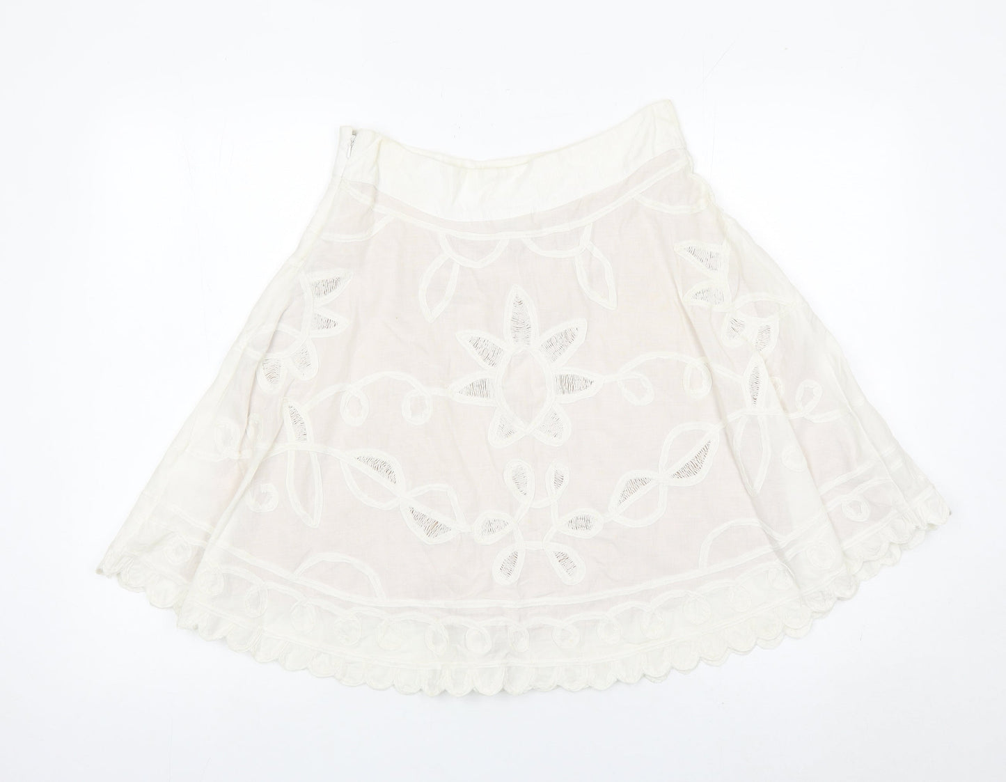 Womens UK Size 8 Reiss A-Line Lace Skirt