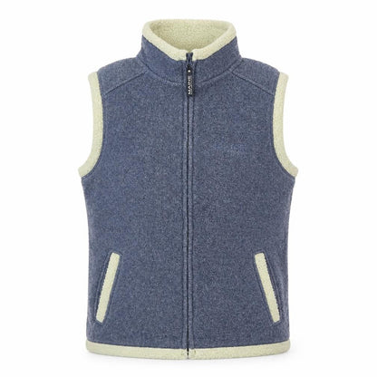 Front view of Maine New England Men’s Blue Fleece Waistcoat Bodywarmer, size S