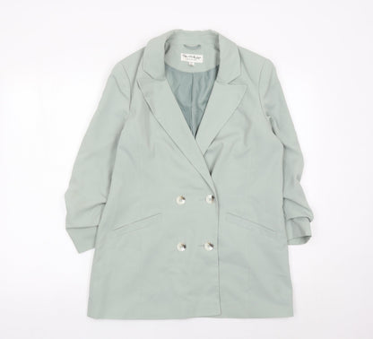 Miss Selfridge Women’s Green Blazer Jacket UK 10 Double Breasted