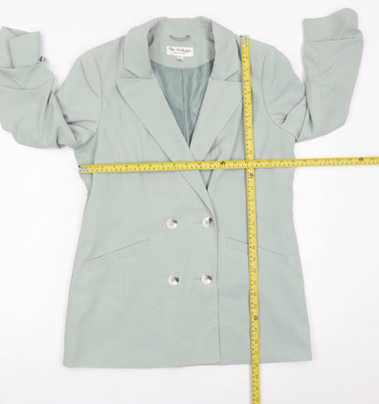 Miss Selfridge Women’s Green Blazer Jacket UK 10 Double Breasted