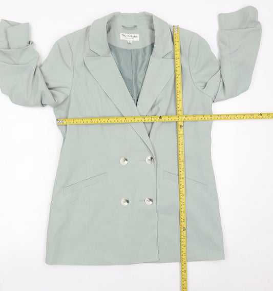 Miss Selfridge Women’s Green Blazer Jacket UK 10 Double Breasted
