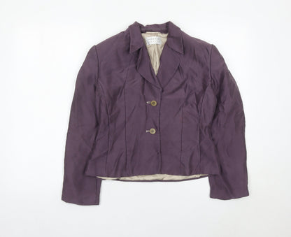 Precis Petite Women's Purple Silk Suit Jacket Size 10 Regular