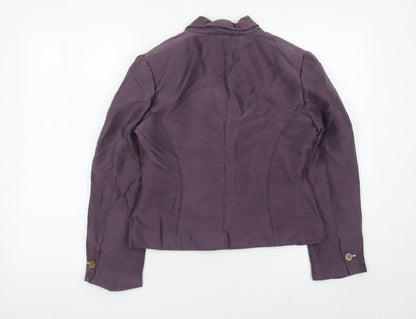 Precis Petite Women's Purple Silk Suit Jacket Size 10 Regular