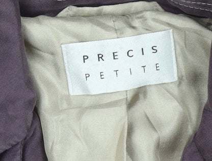 Precis Petite Women's Purple Silk Suit Jacket Size 10 Regular