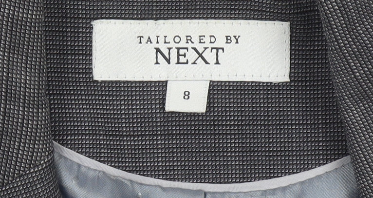 Next Women Grey Size 8 Tailored Blazer Jacket Single Breasted Workwear
