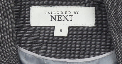 Next Women Grey Size 8 Tailored Blazer Jacket Single Breasted Workwear