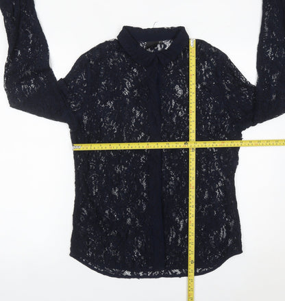 Womens UK Size 14 InWear Black Tunic Blouse