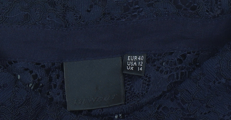 Womens UK Size 14 InWear Black Tunic Blouse