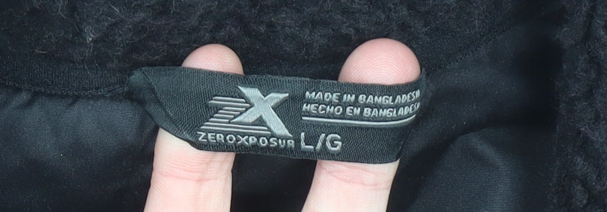 ZeroXposur Men's Black Fleece Full Zip Jacket L Regular