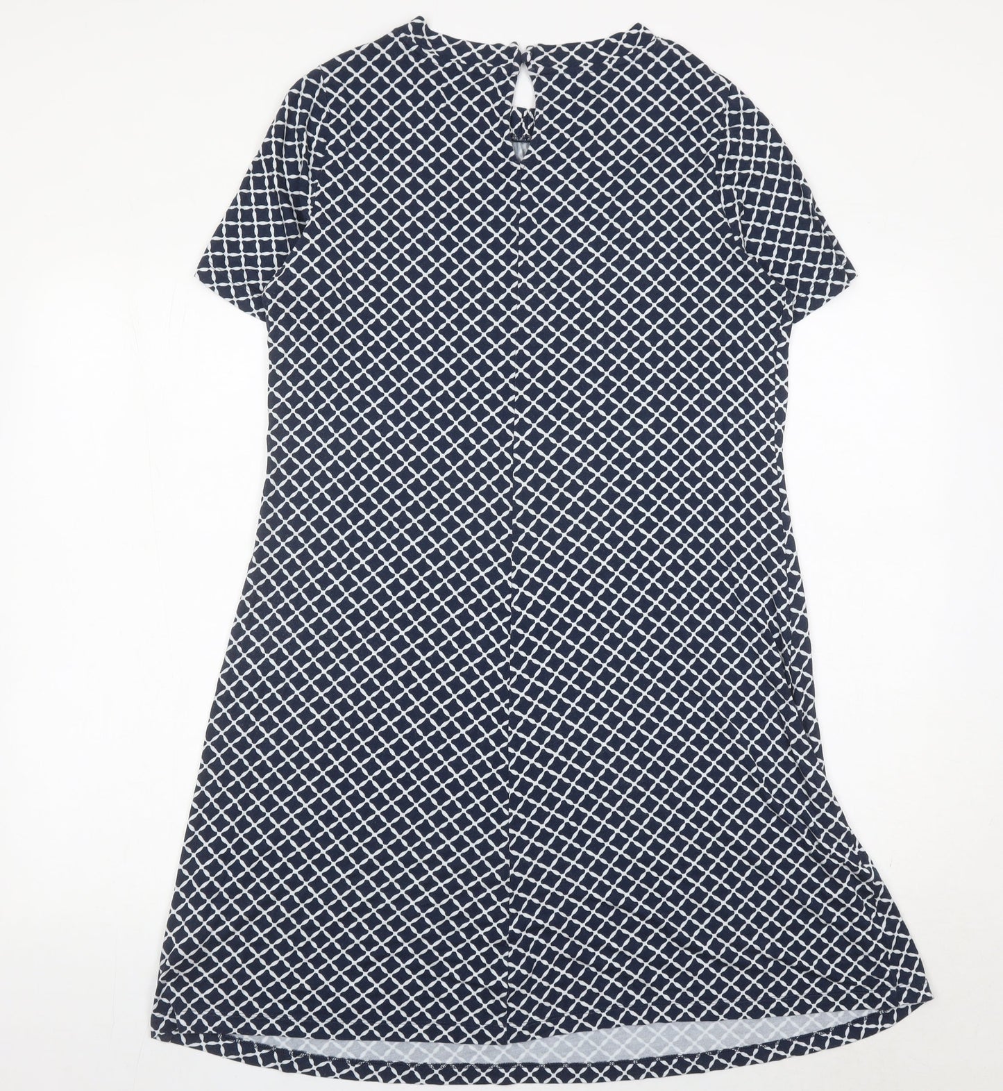 Marks and Spencer Women’s Blue Geometric Shift Dress Size 14