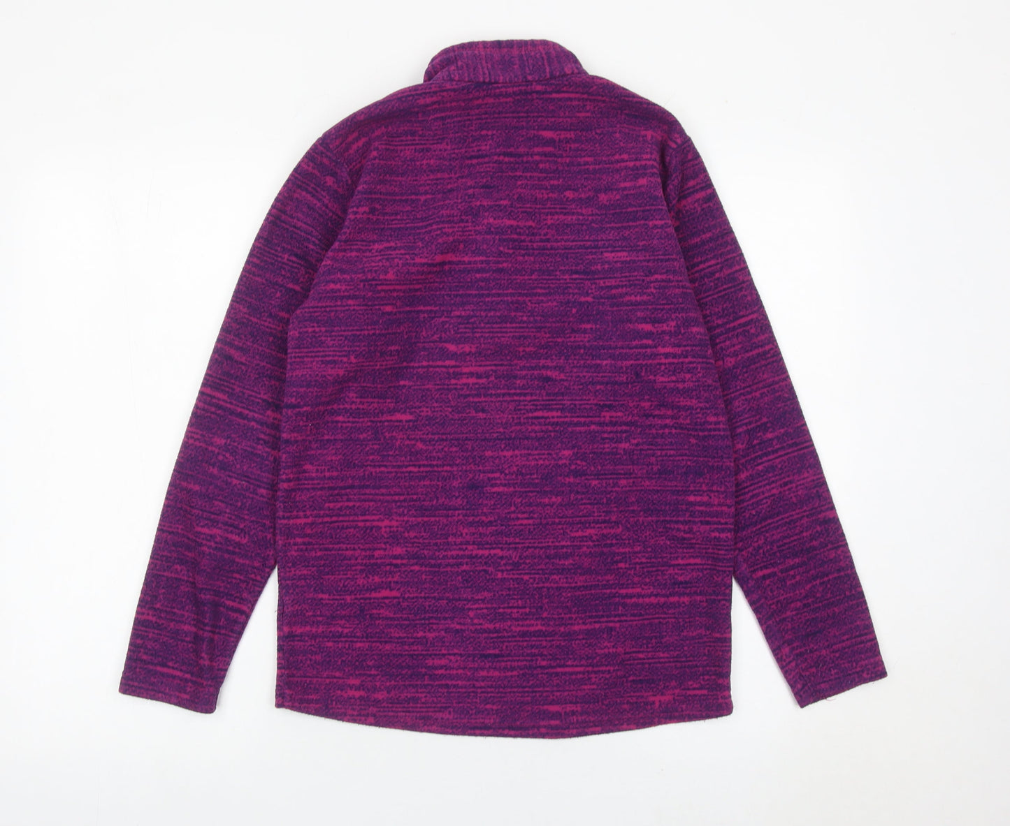 Decathlon Girls Purple Fleece Sweatshirt 14 Years 1/2 Zip Pullover