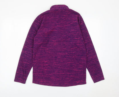 Decathlon Girls Purple Fleece Sweatshirt 14 Years 1/2 Zip Pullover