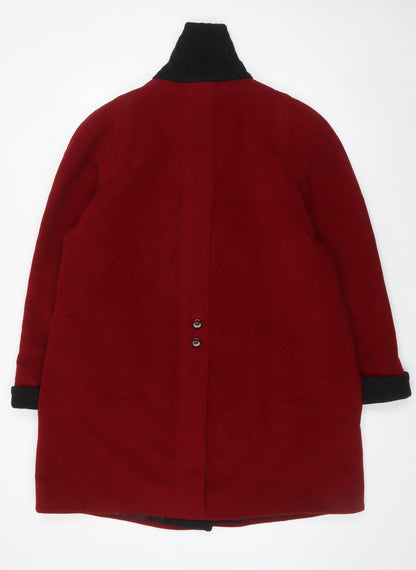 Kohler & Krenzer Women’s Red Wool Cashmere Blend Mid-Length Coat Size 12