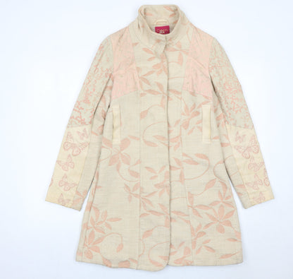 Womens UK Size 6 Cream Beige Overcoat