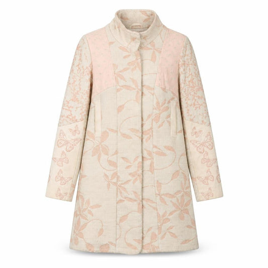 Womens UK Size 6 Cream Beige Overcoat