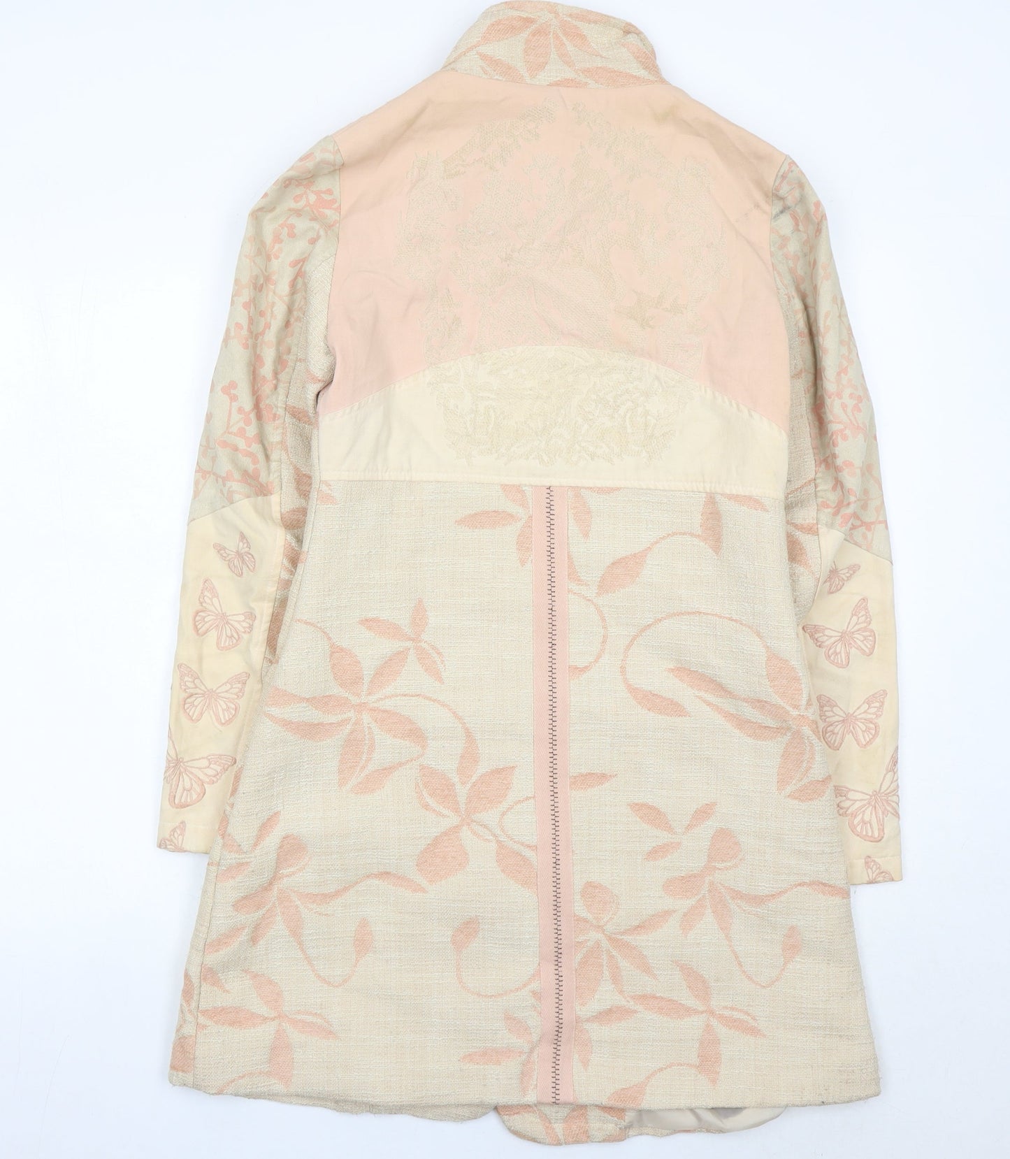 Womens UK Size 6 Cream Beige Overcoat