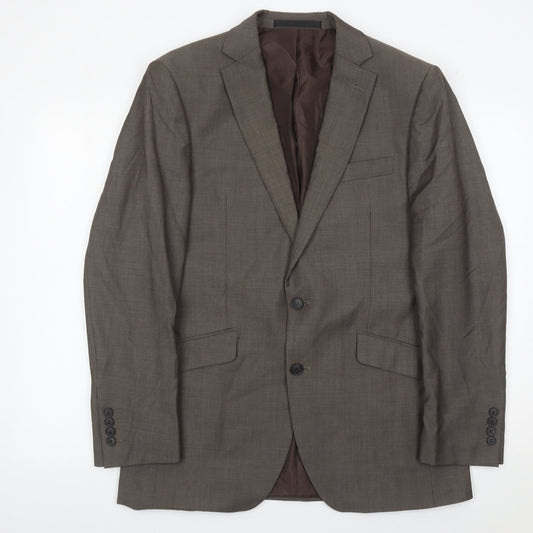 Mens UK Size 40 Marks and Spencer Regular Brown Suit Jacket